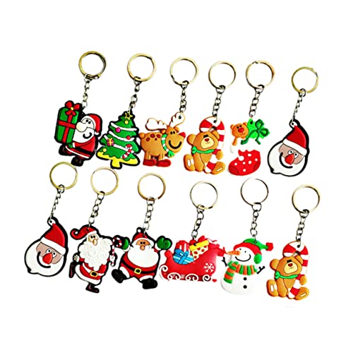 CAXUSD Ornamente 24St Schlüsseletui Mesh-Trockengestell Weihnachtsschlüsselhalter metallisches Portemonnaie Autodekoration Schlüssel Schlüsselringe Schlüsselbund niedlich Handtasche Kind von CAXUSD