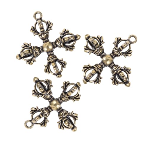 CAXUSD 3 STÜCKE Teiliges Buddhistische Vajra Charms mit Antiker Patina Spiritueller Schutzanhänger für Schlüsselbund Rucksack Handtasche Handgefertigt und Langlebig CAXUSD 3 STÜCKE Teiliges Buddhistische Vajra Charms mit Antiker Patina Spiritueller Schutzanhänger für Schlüsselbund Rucksack Handtasche Handgefertigt und Langlebig von CAXUSD