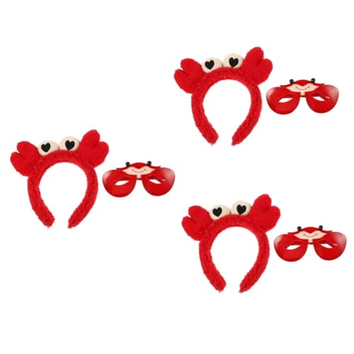 CAXUSD 3 Sätze Krabbenbrille Stirnband Party Etiketten Strand Unter Geburtstag Schnapsgläser Rot Stoff CAXUSD 3 Sätze Krabbenbrille Stirnband Party Etiketten Strand Unter Geburtstag Schnapsgläser Rot Stoff von CAXUSD