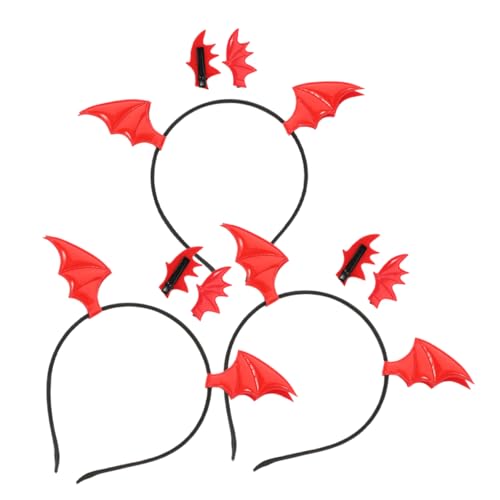 CAXUSD 3 Satz Halloween Kostümzubehör mit Haarklammer und Haarreifen für Erwachsene für Halloween Feiern und Cosplay Events von CAXUSD