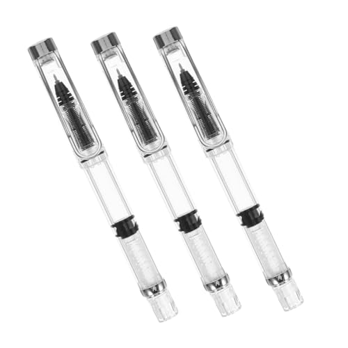 CAXUSD 3 Stück Gel Stift Malstift Für Erwachsene Stift Nachfüllen Ballpunktstifte Stifte Zum Notieren Einziehbarer Füllfederhalter Kugelschreiber Stifte Mit Feiner Spitze Plastik Black von CAXUSD