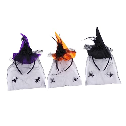 CAXUSD 3 Stück Halloween-stirnband Hexenhaarspange Hexen-partyhüte Make -up -stirnbänder Abschlussball Requisiten Hexen-cosplay-hut Make-up-haarband Halloween-hut-stirnband Hexenhut Tuch CAXUSD 3 Stück Halloween-stirnband Hexenhaarspange Hexen-partyhüte Make -up -stirnbänder Abschlussball Requisiten Hexen-cosplay-hut Make-up-haarband Halloween-hut-stirnband Hexenhut Tuch von CAXUSD