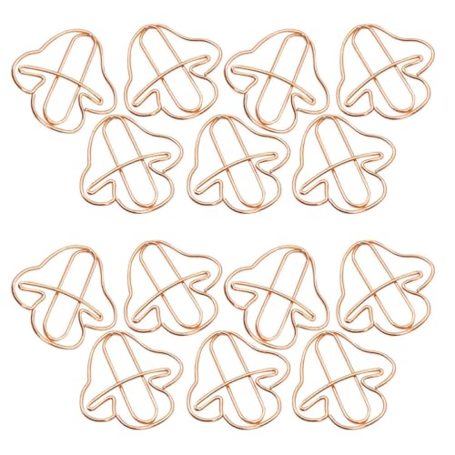 CAXUSD 30 Stück Büroklammer Lustige Papierklammern Mini -papierclips Lesezeichen-clips Lesezeichenklemme Dekorative Papierklammern Lesezeichenpapierclips Dokumentenclips Eisen Rose Gold von CAXUSD