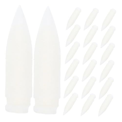 CAXUSD 30 Stück Ersatzspitze für Markierstifte Ersatzspitzen für Lackmarker Schulmaterial Ersatztipps Nibs Universelle Stiftpunkte Marker -Stiftnibs Stiftspitze Nylon Weiß von CAXUSD