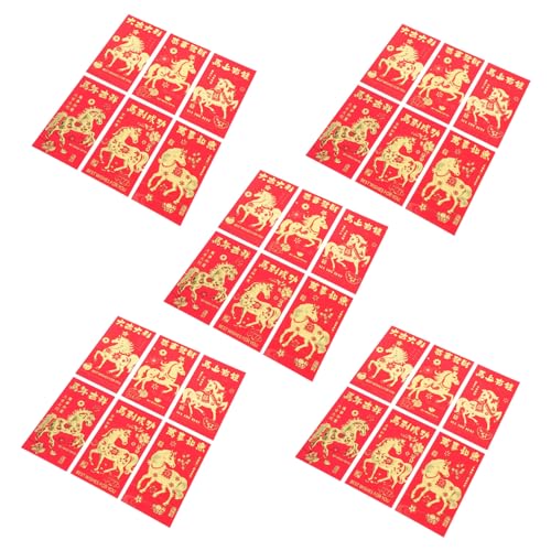 CAXUSD 30 Stück Kreative Chinesische Neujahrsbriefumschläge Pakete für Frühlingsfest Traditionelle Hong Bao für Mondneujahr CAXUSD 30 Stück Kreative Chinesische Neujahrsbriefumschläge Pakete für Frühlingsfest Traditionelle Hong Bao für Mondneujahr von CAXUSD