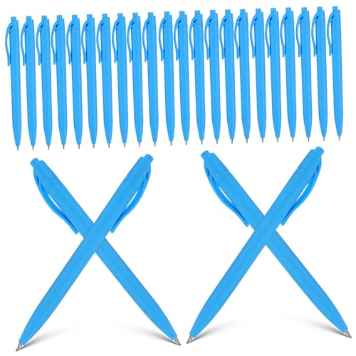CAXUSD 30 Stück Kugelschreiber Schreibzubehör Schreibstift Drücken Bürobedarf Stifte Büro Stifte Business Pen Stifte Mit Mittlerer Spitze Tintenroller Sky-blue Plastik von CAXUSD
