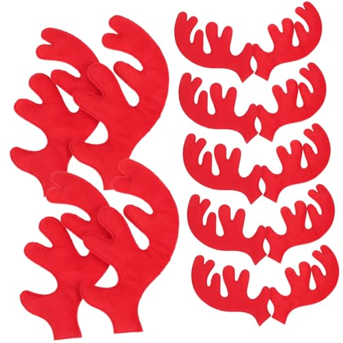 CAXUSD 30 Stück Teiliges DIY Rentier Geweih Stirnband aus Weichem Stoff Links und Rechts Gestaltet Vielseitige Weihnachtsbastelaccessoires für Frauen Einfache Montage Weihnachtliche von CAXUSD