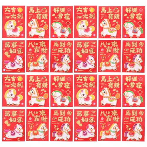 CAXUSD 300 Stück Pferde Hong Bao Rote Umschläge Kreative Neujahrsgeldumschläge für Frühling Festival Hochzeiten und Abschlüsse Glücksbringer für Neue Jahr von CAXUSD