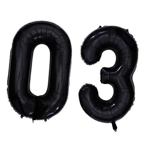 CAXUSD 30Nummer Schwarze Jubiläumsballons Jumbo Folienballons Für Geburtstagsfeiern Pro Packung Für Dekorationen Und Jubiläumsfeiern von CAXUSD