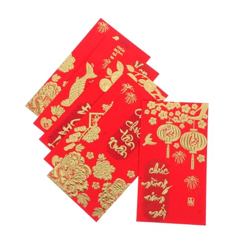 CAXUSD 36 Stück Traditionelle Li Xi Geschenktüten für Lunar Year Glücksumschläge für Tet Feierlichkeiten und Festliche Deko von CAXUSD