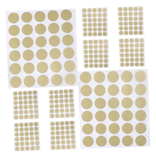 CAXUSD 360 Goldene Rubbelaufkleber Selbstklebende Runde DIY Karten Erstellen Von Überraschungs Belohnungskarten Lotterielosen Und Karten von CAXUSD