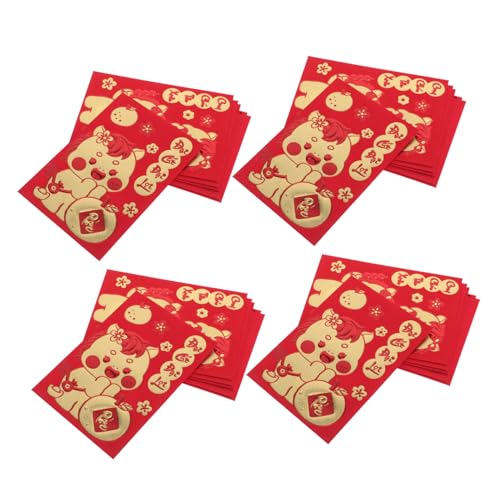 CAXUSD 360 Stück Jahr des Pferdroten Pakets Geldumschlag Frühlingsfest Hongbao Chinesische Umschläge für Bargeld süße rote Tasche Vietnamesische Hong Bao rote umschläge chinesisch Papier von CAXUSD