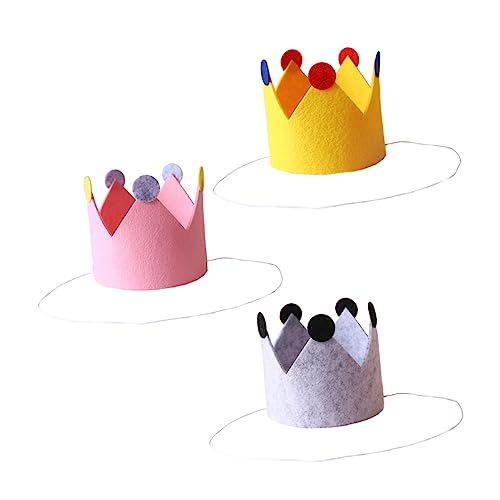 CAXUSD 3St Party-Kopfschmuck geburtstagsfeier haare Babykrone Kostümhaube Kuchen Topper Kuchendekoration kinder kappe partyhüte kinder party hut Geburtstagskappe Kronenhut Dickes Filztuch CAXUSD 3St Party-Kopfschmuck geburtstagsfeier haare Babykrone Kostümhaube Kuchen Topper Kuchendekoration kinder kappe partyhüte kinder party hut Geburtstagskappe Kronenhut Dickes Filztuch von CAXUSD