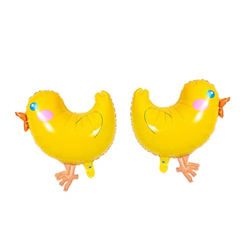 CAXUSD 3St gelbe Hühnermusterballone osterparty dekorationen Tierballons Partydekorationen Partyballons Hühnerballon Luftballons Karikatur Cartoon-Huhn Bankett von CAXUSD