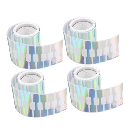 CAXUSD 4 Rollen Schmuck-preisschilder Selbstklebend Blanko Kraftpapier Etiketten Für Halskette Armband Ohrring Kleidung Preisetiketten Wiederverwendbar Einfach Anzubringen von CAXUSD