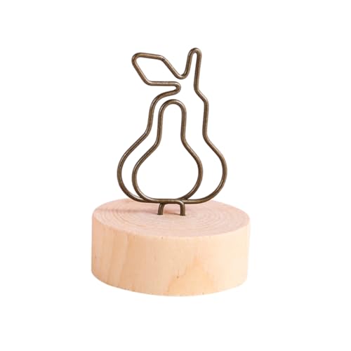 CAXUSD 4 Stck. Notizclip-Kartenhalter aus Holz bürodekorationen office desk accessories Schreibtisch Zubehör office zubehör Tischdekoration Beachten Sie den Halter Tischhalter Memohalter von CAXUSD