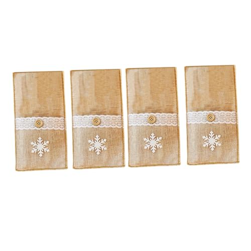 CAXUSD 4 Stk. Stoffkoppchengabelabdeckung Sackleinen Bestecktasche Weihnachten Halter Urlaubstasche Inhaber aufbewahrungstasche Tasche mit Weihnachtslöffeln Weihnachtsgabeltasche CAXUSD 4 Stk. Stoffkoppchengabelabdeckung Sackleinen Bestecktasche Weihnachten Halter Urlaubstasche Inhaber aufbewahrungstasche Tasche mit Weihnachtslöffeln Weihnachtsgabeltasche von CAXUSD