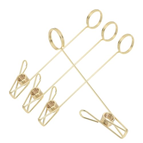 CAXUSD 4 Stück Doppelköpfige Haftnotizenkartenhalter Fotohalterclip Halter Für Schilderclips Entzückende Fotoklemme Tischschildhalter Doppelkopf-display-clips Memo -clips Golden Eisen CAXUSD 4 Stück Doppelköpfige Haftnotizenkartenhalter Fotohalterclip Halter Für Schilderclips Entzückende Fotoklemme Tischschildhalter Doppelkopf-display-clips Memo -clips Golden Eisen von CAXUSD