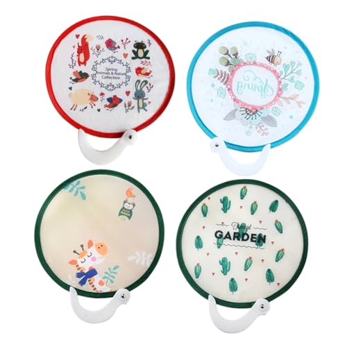 CAXUSD 4 Stück Faltbare Handfächer Rund Japanischer Stil Tragbare Fächer für Sommer Dekoration Hochzeit Tanzaufführung Zufällige Designs CAXUSD 4 Stück Faltbare Handfächer Rund Japanischer Stil Tragbare Fächer für Sommer Dekoration Hochzeit Tanzaufführung Zufällige Designs von CAXUSD