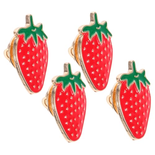CAXUSD 4 Stück Fruchtbrosche Erdbeerschmuck für -Früchte-Brosche Brosche Abzeichen Erdbeerförmige Brosche kleiner Stift Taschenanhänger Erdbeere Erdbeer-Clips Zinklegierung rot CAXUSD 4 Stück Fruchtbrosche Erdbeerschmuck für -Früchte-Brosche Brosche Abzeichen Erdbeerförmige Brosche kleiner Stift Taschenanhänger Erdbeere Erdbeer-Clips Zinklegierung rot von CAXUSD