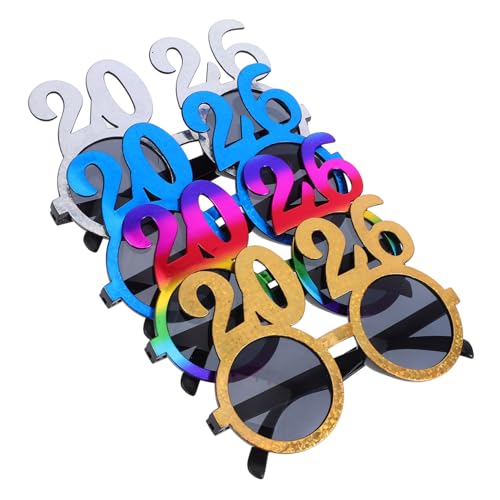 CAXUSD 4 Stück Lustige Partybrillen für Silvester und Abschlussfeiern Accessoires für Geburtstagsfeiern und Gruppenfotos von CAXUSD