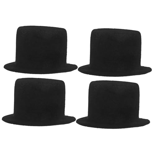CAXUSD 4 Stück Mini Top Hats Schwarz Filz Kleine Puppenhüte DIY Bastelbedarf Partydeko Vielseitige Miniatur Hüte für Puppen Haustiere Festliche Accessoires CAXUSD 4 Stück Mini Top Hats Schwarz Filz Kleine Puppenhüte DIY Bastelbedarf Partydeko Vielseitige Miniatur Hüte für Puppen Haustiere Festliche Accessoires von CAXUSD