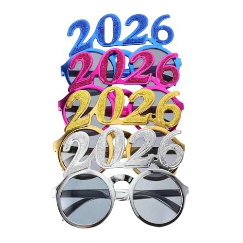 CAXUSD 4 Stück Neue Jahr Glitzer Sonnenbrillen Lustige Brillen für Silvester Abschlussfeiern und Partys Requisiten CAXUSD 4 Stück Neue Jahr Glitzer Sonnenbrillen Lustige Brillen für Silvester Abschlussfeiern und Partys Requisiten von CAXUSD