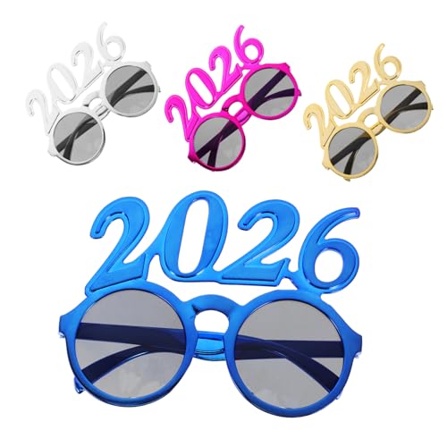 CAXUSD 4 Stück Neujahrsbrillen Glitzernde Nummerngläser Lustige Sonnenbrillen für Silvester Fotorequisiten für Abschlussfeiern und Partys Vielseitiges Partyzubehör CAXUSD 4 Stück Neujahrsbrillen Glitzernde Nummerngläser Lustige Sonnenbrillen für Silvester Fotorequisiten für Abschlussfeiern und Partys Vielseitiges Partyzubehör von CAXUSD