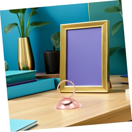 CAXUSD 4 Stück Runde Metall Memo Klammern in Roségold Stabile Tischhalter für Notizen Fotos Tischnummern Vielseitige Organizer Clips für Büro und Veranstaltungen von CAXUSD