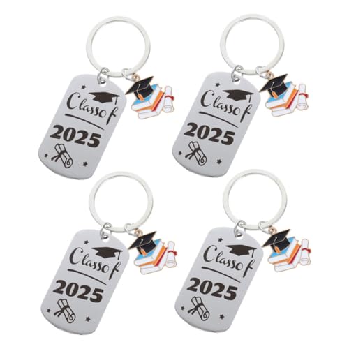 CAXUSD 4 Stück Schlüsselanhänger für die Abschlusssaison Graduationsparty Gefälligkeiten Abschluss inspirierender Schlüsselanhänger Abschlussspielzeug grad cap keychain Stahl Silver CAXUSD 4 Stück Schlüsselanhänger für die Abschlusssaison Graduationsparty Gefälligkeiten Abschluss inspirierender Schlüsselanhänger Abschlussspielzeug grad cap keychain Stahl Silver von CAXUSD