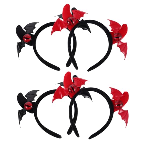 CAXUSD 4 Stück Teiliges Halloween Haarreif Teufelshörnern Leichtes Ergonomisches Party-cosplay-zubehör für Frauen und Mädchen Wiederverwendbar Passend für Gothic Kostümfeste von CAXUSD