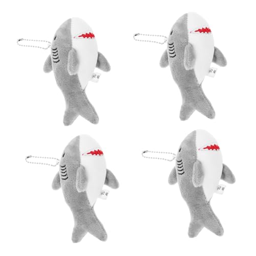 CAXUSD 4 Stücke Plüsch Hai Schlüsselanhänger Weiche Mini Kuscheltiere Niedliche Tier Anhänger für Rucksack Handtasche Geschenkidee für Partyfüllungen CAXUSD 4 Stücke Plüsch Hai Schlüsselanhänger Weiche Mini Kuscheltiere Niedliche Tier Anhänger für Rucksack Handtasche Geschenkidee für Partyfüllungen von CAXUSD