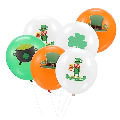 CAXUSD 40 Stk. Irische Festballons St Patricks Day Partyzubehör Hochzeitsballons Massenballons Partyballons Dekorationen Konfetti Kokette Partydekoration Ballonstäbchen Girlande Emulsion von CAXUSD