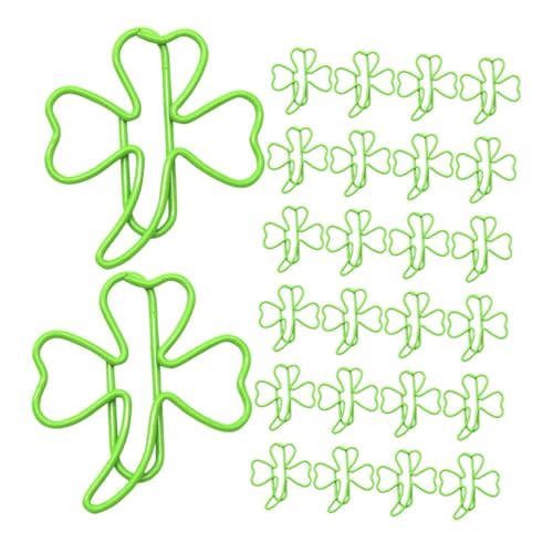 CAXUSD 40 Stück Kleeblatt-Lesezeichen Metall -Büroklamme Lesezeichen-Clips Dokumentenclips Kleeblattförmige Büroklammern Office-Dokumentenklammern Papierclip Plastik Green CAXUSD 40 Stück Kleeblatt-Lesezeichen Metall -Büroklamme Lesezeichen-Clips Dokumentenclips Kleeblattförmige Büroklammern Office-Dokumentenklammern Papierclip Plastik Green von CAXUSD