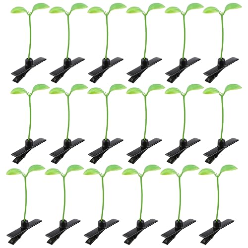 CAXUSD 40 Stück Sojasprossen Haarnadel Haargummis für extra große Haarspangen Abs haarschmuck haarspangen simulierte Pflanzenhaarnadeln Haarspangen für Mädchen Plastik Green von CAXUSD