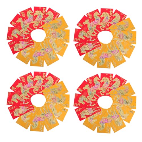 CAXUSD 48 Stück Lunar Year Rote Umschläge Vietnamesische Hong Bao Geldumschläge für Jahr Des Pferdes für Frühlingfest Hochzeiten Geburtstage und Feiern von CAXUSD