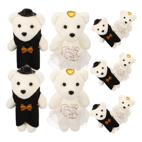 CAXUSD 5 Paar Bouquet Bär Puppe Kuscheltiere Kuschelbär Plüschbär Puppen Plüschtier Puppe Entzückender Kuschelbär Kuschelbär Plüsch Weicher Kuschelbär Weißer Schaumstoff CAXUSD 5 Paar Bouquet Bär Puppe Kuscheltiere Kuschelbär Plüschbär Puppen Plüschtier Puppe Entzückender Kuschelbär Kuschelbär Plüsch Weicher Kuschelbär Weißer Schaumstoff von CAXUSD