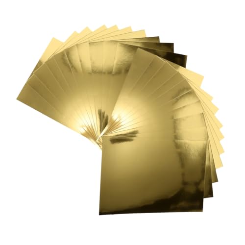 CAXUSD 5 Packungen Pack Metallic Spiegel Karton Gold Flexibles Leicht Faltbares Bastelpapier für Diy Scrapbooking Origami Kinderhandwerk Hochwertige Glänzende Bastelblätter CAXUSD 5 Packungen Pack Metallic Spiegel Karton Gold Flexibles Leicht Faltbares Bastelpapier für Diy Scrapbooking Origami Kinderhandwerk Hochwertige Glänzende Bastelblätter von CAXUSD