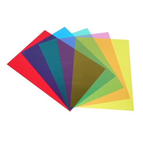 CAXUSD 5 Stück Durchscheinende Gelatine Lichtfilter Farbfilter Für Fotografie Farbgele Für Licht Farbfilm Für Die Beleuchtung Farbfilm Für Licht Korrekturgel Flash-gele Leichtes Gel Pvc von CAXUSD
