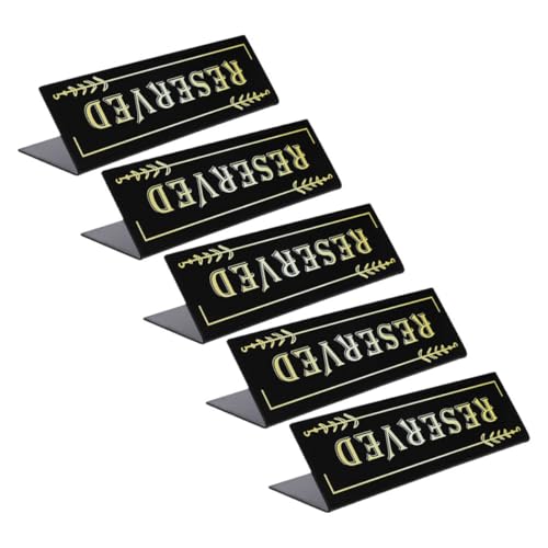 CAXUSD 5 Stück Teiliges V Förmiges Acryl Tischschild Doppelseitige Reservierungsschilder für Hochzeiten Restaurants und Meetings Stabile Klare Sichtbarkeit Vielseitig Einsetzbar von CAXUSD