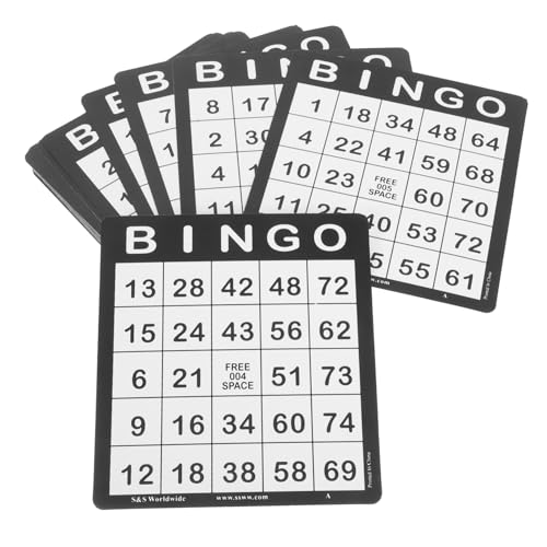 CAXUSD 50 Stück Bingo-karten Spielkarten Aus Papier Bingokarten Zum Spaß -bingo-spiel Partygeschenke Für Den Karneval Kreatives Zubehör Für Bingospiele Bingo- Papier Black CAXUSD 50 Stück Bingo-karten Spielkarten Aus Papier Bingokarten Zum Spaß -bingo-spiel Partygeschenke Für Den Karneval Kreatives Zubehör Für Bingospiele Bingo- Papier Black von CAXUSD
