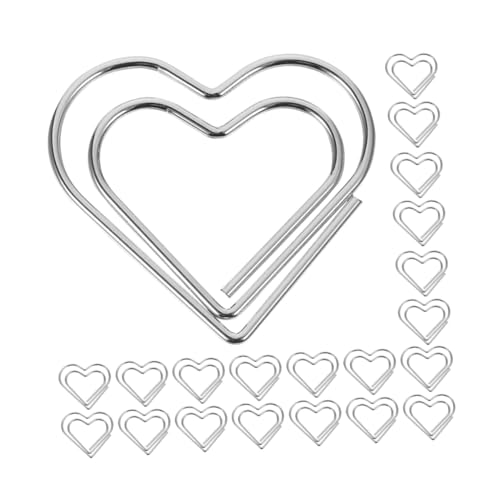 CAXUSD 50 Stück Liebe Büroklammer Seitenhalterclip Office-Dokumentenklammern Liebe herzförmige Papierklammern Journaling Büroklammern Papier organisieren Clip Papierklemmen Metall Silber CAXUSD 50 Stück Liebe Büroklammer Seitenhalterclip Office-Dokumentenklammern Liebe herzförmige Papierklammern Journaling Büroklammern Papier organisieren Clip Papierklemmen Metall Silber von CAXUSD