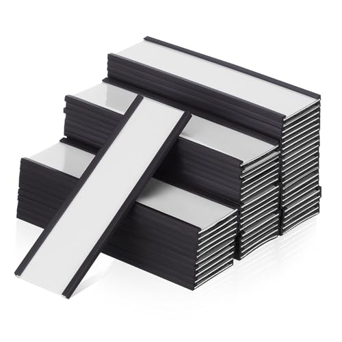CAXUSD 50 Stück Magnetische Kartenclips für Metallregale zur Lagerverwaltung Flexible Etikettenhalter für Effiziente Organisation und Sichtbarkeit von CAXUSD