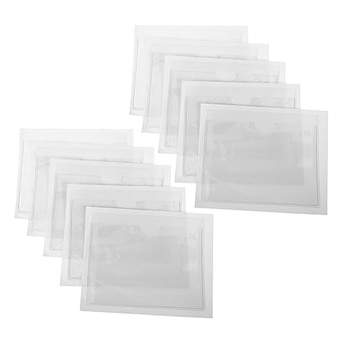 CAXUSD 50 Stück Selbstklebende Etikettenhalter Klare PVC Kartenhüllen für Organisieren und Beschriften Transparent für und Tische von CAXUSD