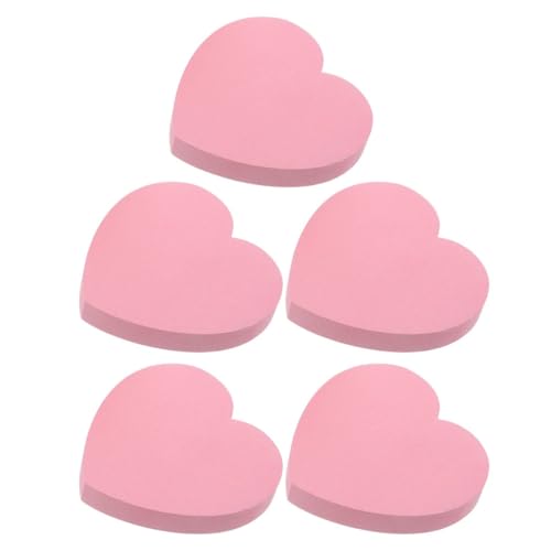 CAXUSD 500 Blatt Haftnotiz büro Notizblock notizblöcke Schulmaterial für zu Hause Notenvorrat Aufkleber für Haushaltsnotizen selbstklebende Memo-Aufkleber Aufkleber beachten Papier Rosa von CAXUSD