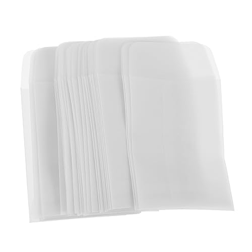 CAXUSD 50stücke Mini Umschläge Durchsichtige Papiertüten Für Schmuck Münzen Und Kleine Teile Geschenkverpackung Und Aufbewahrungslösung von CAXUSD