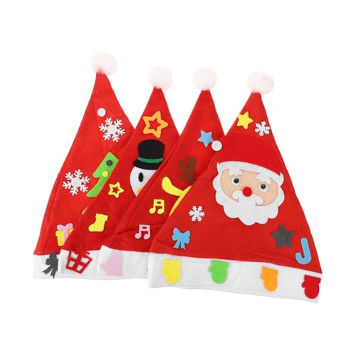 CAXUSD Weihnachtsmützen Partyhut 5-tlg Sternform Weihnachtsmütze Materialien Kit Zufälliger Stil CAXUSD Weihnachtsmützen Partyhut 5-tlg Sternform Weihnachtsmütze Materialien Kit Zufälliger Stil von CAXUSD