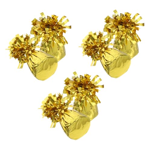 CAXUSD 6 Stück Ballon-Gewichtsblock gewichte für hochzeitsballons Partyballons Dekorationen Jubiläumspartydekorationen Ballongewicht Gewichte für Ballon Ballonanhängergewichte PVC Golden von CAXUSD