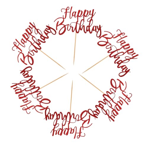 CAXUSD 6 Stück Geburtstags Torte Einfügung Cupcake Topper Zum Geburtstag Alles Zum Geburtstagsschild Für Kuchen Dessert -einsatz -picks Gebäck Topper Party Cupcake Topper Rot Papier CAXUSD 6 Stück Geburtstags Torte Einfügung Cupcake Topper Zum Geburtstag Alles Zum Geburtstagsschild Für Kuchen Dessert -einsatz -picks Gebäck Topper Party Cupcake Topper Rot Papier von CAXUSD