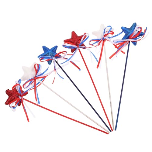CAXUSD 6 Stück Pentagramm-Dekoration Tischdekoration zum Unabhängigkeitstag dekorationen zum unabhängigkeitstag Glitzerstern-Picks 4. juli dekorationen Plastik CAXUSD 6 Stück Pentagramm-Dekoration Tischdekoration zum Unabhängigkeitstag dekorationen zum unabhängigkeitstag Glitzerstern-Picks 4. juli dekorationen Plastik von CAXUSD